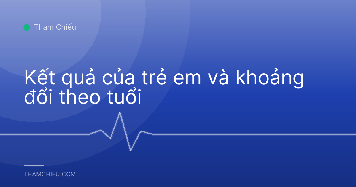 Kết quả của trẻ em và khoảng đổi theo tuổi